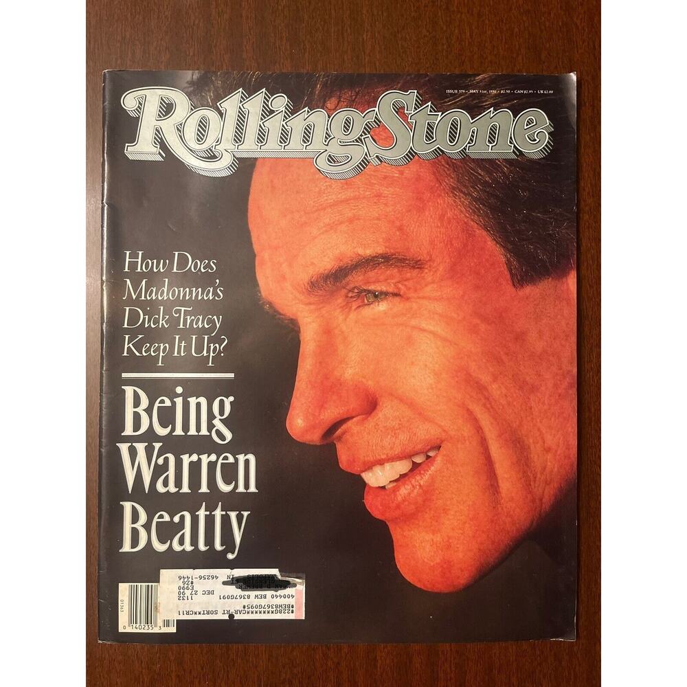Rolling Stone Magazine May 31 1990 No 579 Warren Beatty Cover Dick Tracy Movie